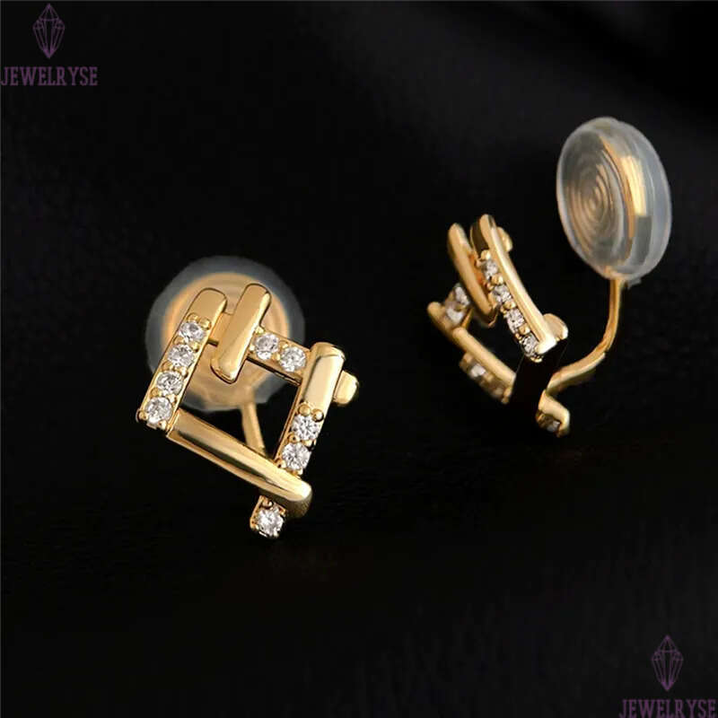 trendy AAA cubic zirconia 18k gold stud earring designer for woman party luxury earrings womens ear clip jewelry S925 silver needle girls friend festi