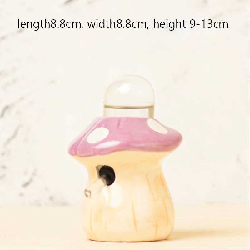 Cute Ceramic Mushroom Hamster Nest Small Pet Hideout Water Bottle Food Bowl Golden Bear Ferret Rat Furniture Sleephouse M251206