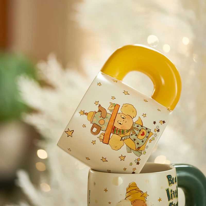 Ceramic Coffee Cups Christmas Party Home Office Drinkware 550ml Large Capacity Afternoon Tea Mugs With Big Handgrip Cartoon Cup M251206 - view 6