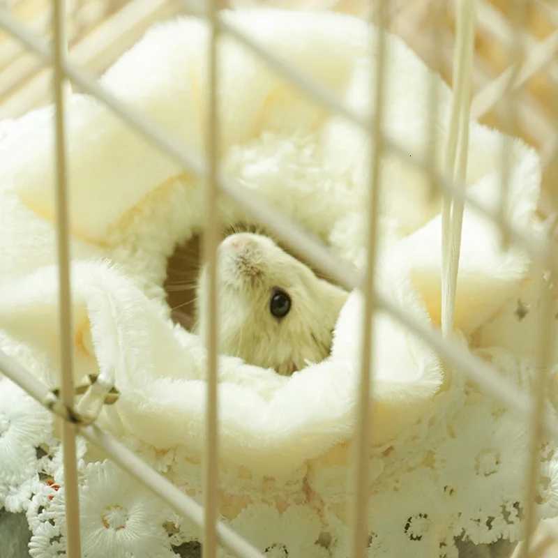 Hamster Bed Warm House Cute Nest Fleece Hut Hanging Cage for Small Rodent Animal Mice GerbilSugar Glider M251206