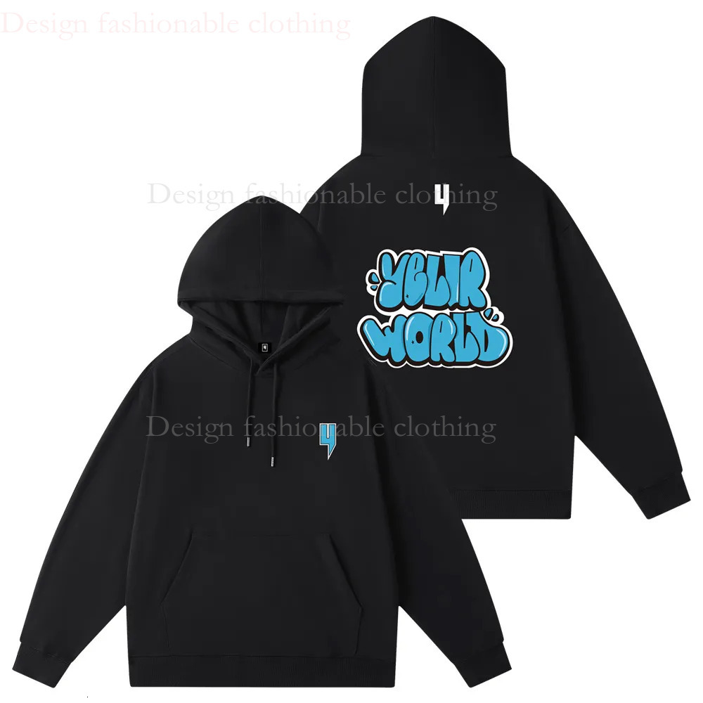 Men's Hoodies Designer Yelir World Hoodie Letter-Printed High Quality Cotton Warm Sports Suit Sweatshirt Trendy Hip Hop Loose Casual Tracksuit For Men And Women 6ae