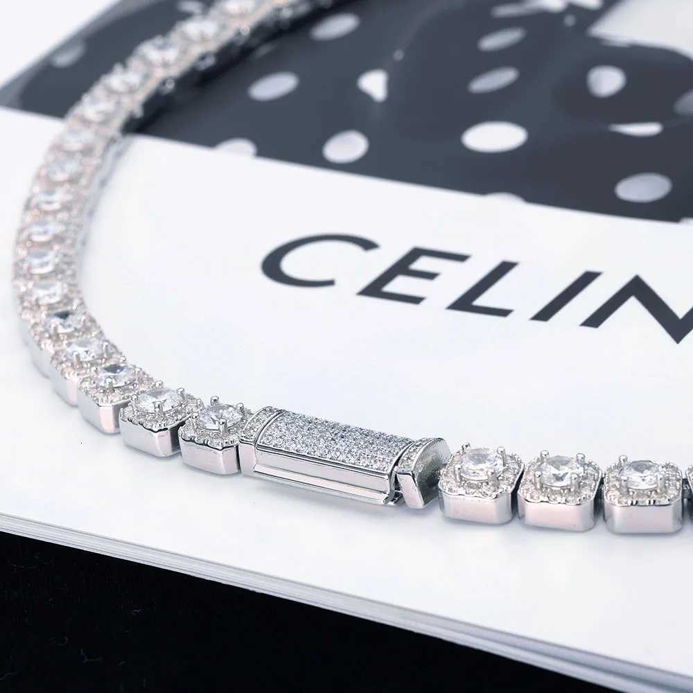7mm Iced Tennis Chain Bracelet Bling Zircon Cluster Diamond 18k Gold Plated Bracelet for Women Men Birthday Gift Hip Hop Jewelry W251206