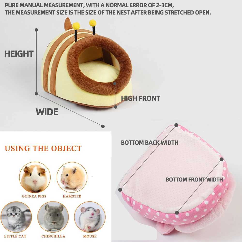 Cartoon modeling Rabbit Squirrel Mini nest Removable washable Small Animal Mice Rat Pet Sleeping Bed Hamster House Warm Soft Mat M251206