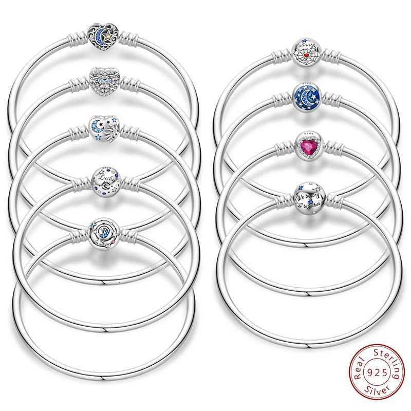 Classic 925 Sterling Silver Charm Beads Bracelet For Women Original Charms Heart Family Ball Star Bracelets Bangles DIY Jewelry W251206