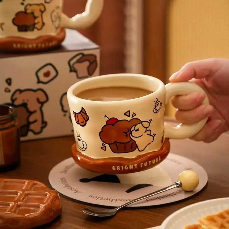 Adorable Dog Mug with Lid And Spoon High Aesthetic Value Birthday Gift Home Use Ceramic Coffee Water Cup for Daily Use M251206 - view 4