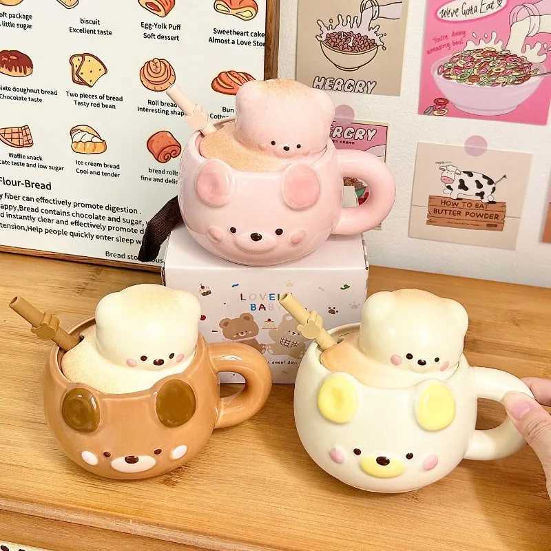 3D Cartoon MugsBirthday CupsCeramic Girlfriends TeachersWater CupsHousehold CouplesHalloween Christmas Gifts Drinkware M251206 - view 6