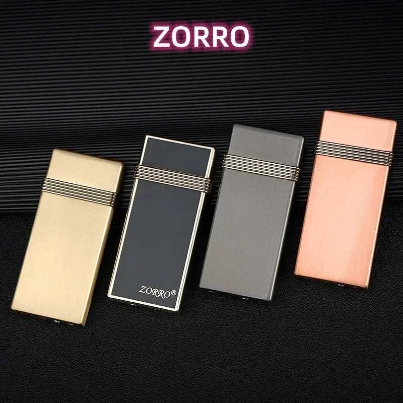 Brass Electroplated tra thin Windproof Butane Gas Lighter Mticolor ic Grinding Wheel Ignition Lighters Collection H251206