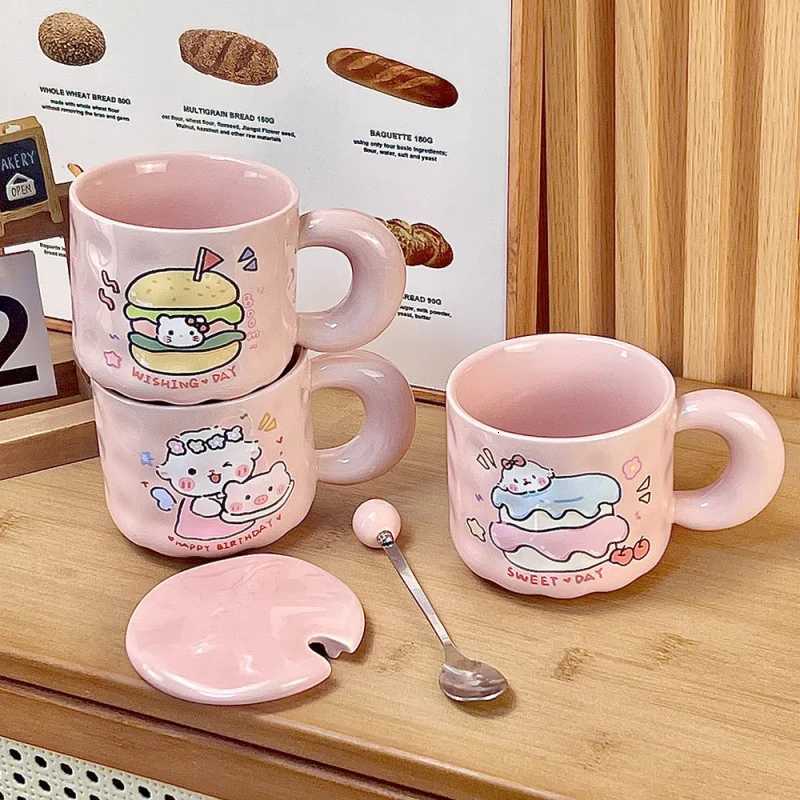 Cute Fufu Cartoon Anime Birthday Cake Mug Ceramic Coffee Milk Cup High Beauty Girl Heart Fashion Home Kitchen Dining Gift M251206 - view 7