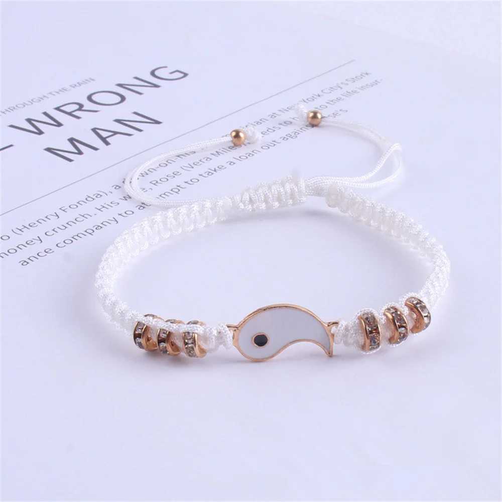 2022 New Best Friend Bracelets for 2 Matching Yin Yang Adjustable Cord Bracelet for Bff Friendship Relationship Boyfriend Girlfr W251206