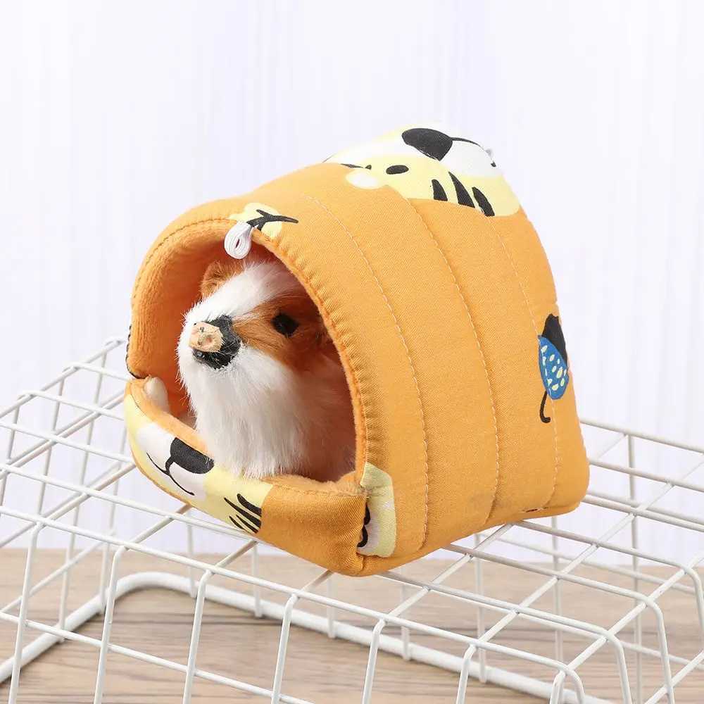 Hamster House Warm Soft Beds And Houses Rodent Cage Printed Hammock for Rats Cotton Guinea Pig Hanging Cage Small Animal M251206