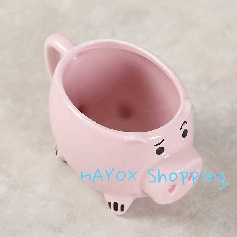 Cartoon 3D Pig Coffee MugMicrowave Heating Porcelain Creative Funny MugOffice Cups Milk Cup Water Bottle for Gift M251206 - view 3