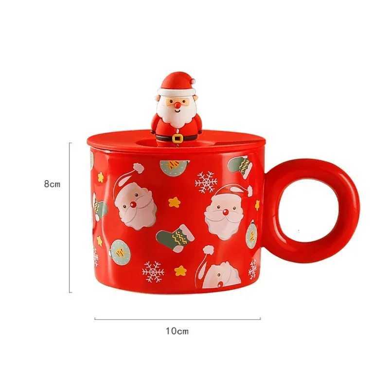 Christmas Creative Ceramic Mug Santa Claus Coffee Mugs High Beauty Drinkware Breakfast Milk Cpus Couple Water Cup Kawaii Gift M251206 - view 7