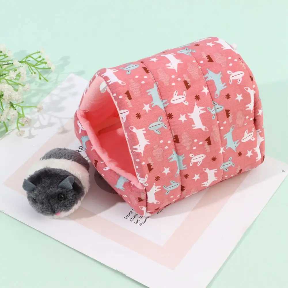 DIY Cute Mini Cage Rabbit Squirrel Winter Warm Mat Guinea Pig Nest Hamster House Small Animal Sleeping Bed Pet Hanging Cage M251206