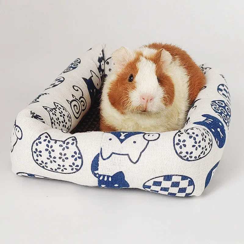 Summer Small Pets Cool Nest Puppy Kitten Rattan Mat Cute Print Pet Cooling Mat for Guinea Pig Hamster Chinchilla Small Cage M251206