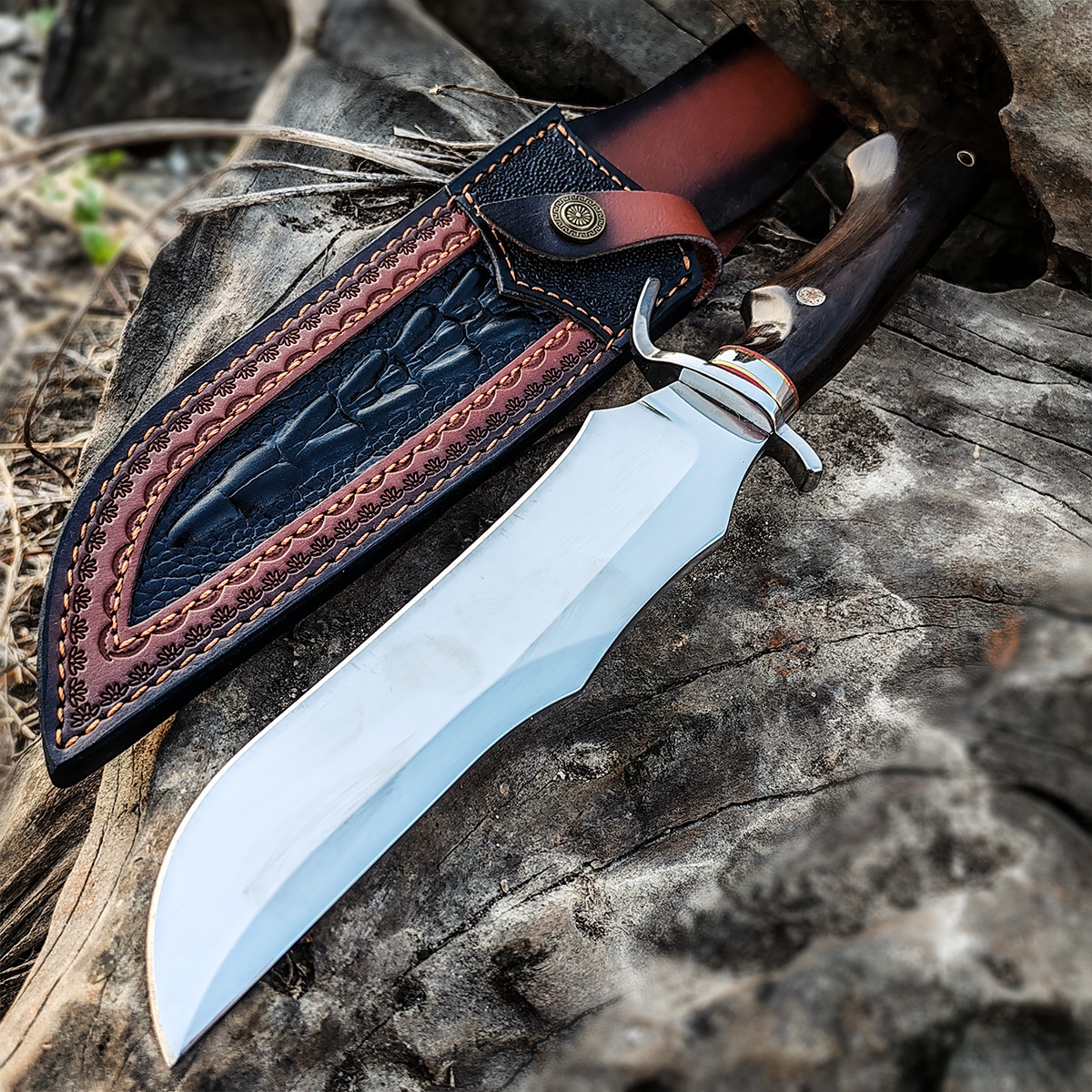 1pc Large Genuine Leather Knife Sheath, Kitchen Knife Cover, Fruit Knife Protective Case - Excluding Knife