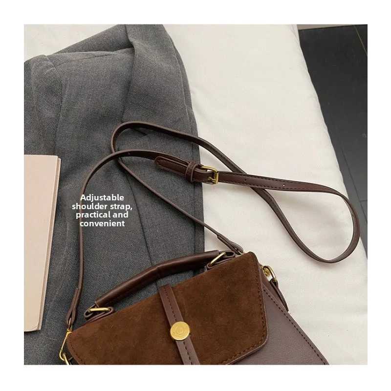New Shoulder Bag PU Plus Deerskin Velvet Unique Material Design Matte Texture Handbag High-end Messenger Small Square BagT251205