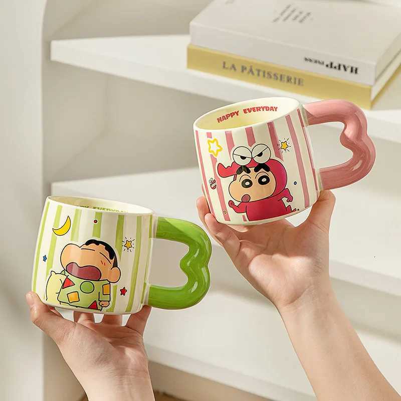 New Crayon-Shin-Chan M Handle Water Cup Mug Cup Ceramic Water Cup Coffee Cup Xiaoxin Anime Peripheral Gifts Home Decor Cup Gifts M251206 - view 3