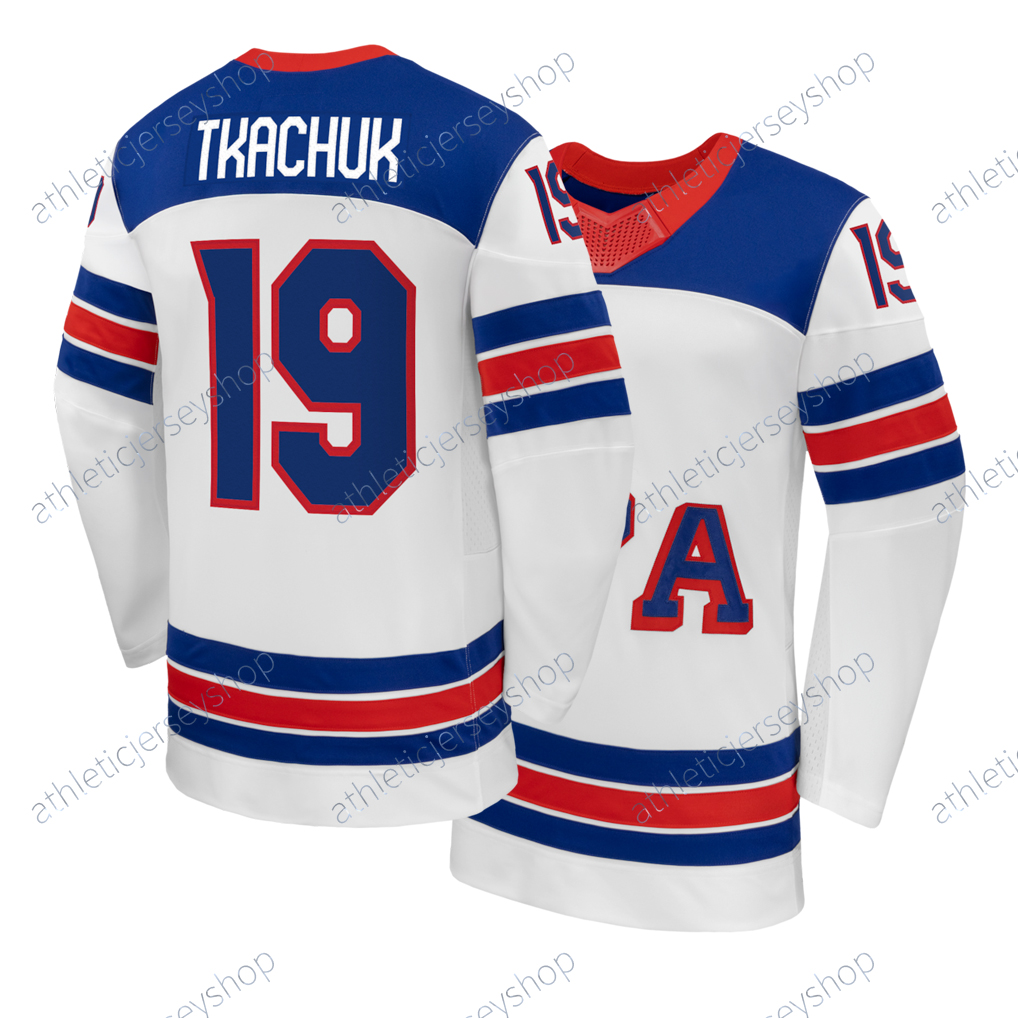 USA Hockey Hughes 2026 Jersey Tkachuk Matthews Hughes Eichel McAvoy Tkachuk