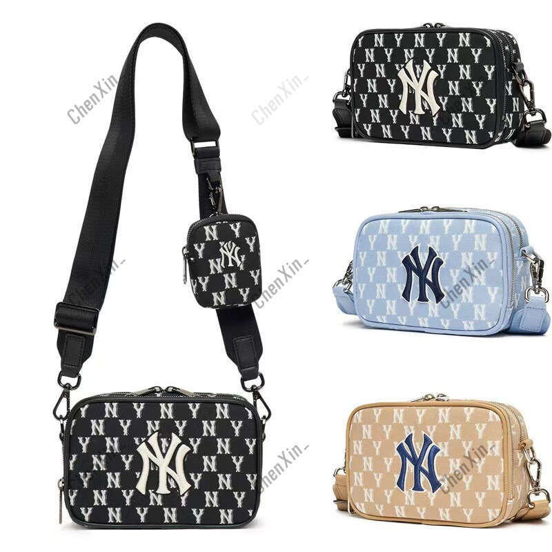 Designer Luxury Bag Korean MLB Camera Old Flower Yankees NY Full Print Embroidery Unisex Small Square Casual Versatile Crossbody Bag