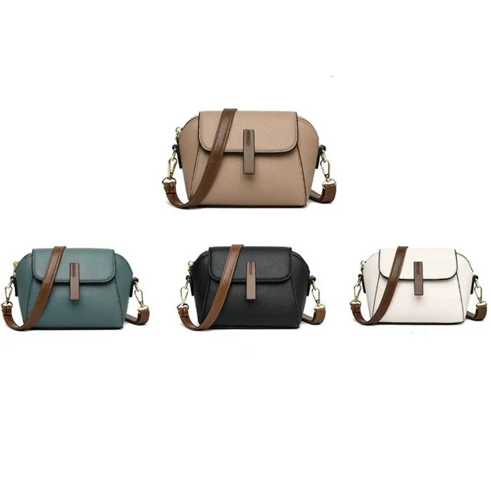 Genuine Leather Women Crossbody Bag Shoulder Bags Luxury Solid Color Cow Leather Handbag Elegant Female Messenger BagT251206