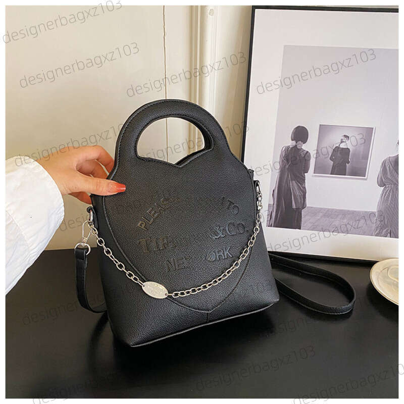 Tiffany Bag Designer Bag Luxury Bag New Fashion Electroplated Alloy Simple Heart Peach Engraved English Letter Pendant Jewelry Accessories Handheld Purse