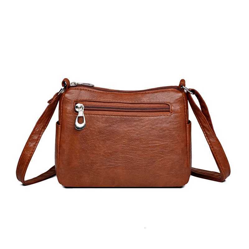 Fashion trend four-season soft leather multi-compartment multi-pocket high-end single-shoulder crossbody bag for womens handbagT251205