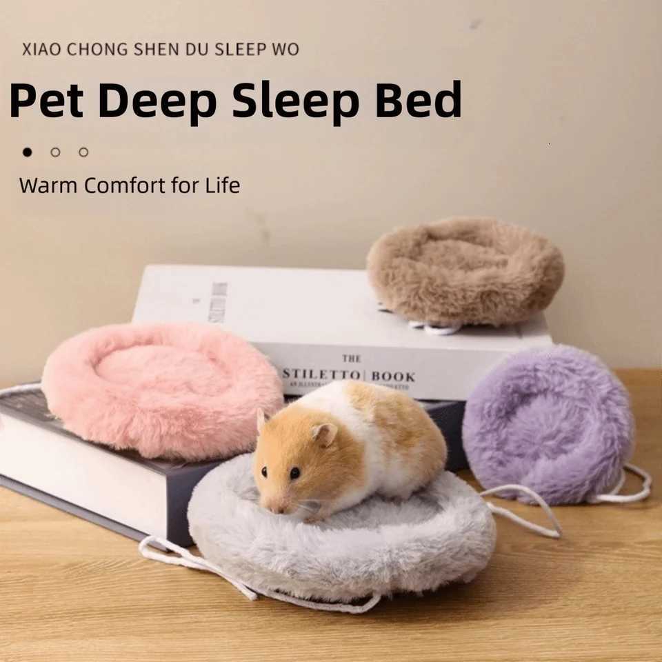 New Autumn Winter Hamster Nesting Mat Soft Pet Bed Cushion Round Cotton Sleeping Mat for Small Animals M251206