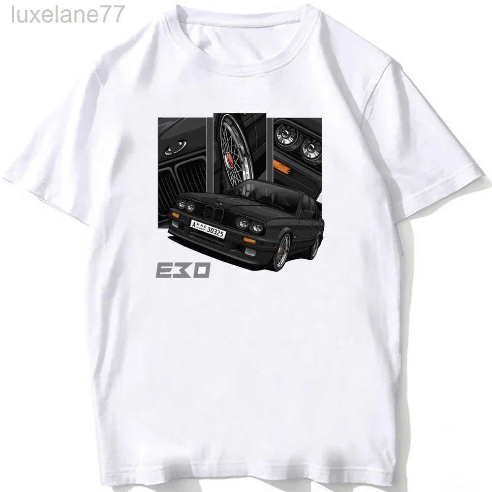 Mens T-shirts Retro Germany Tshirts Summer Men Short Sleeve Old Legend Classic Car T-Shirt Boy Casual Tops Man White
