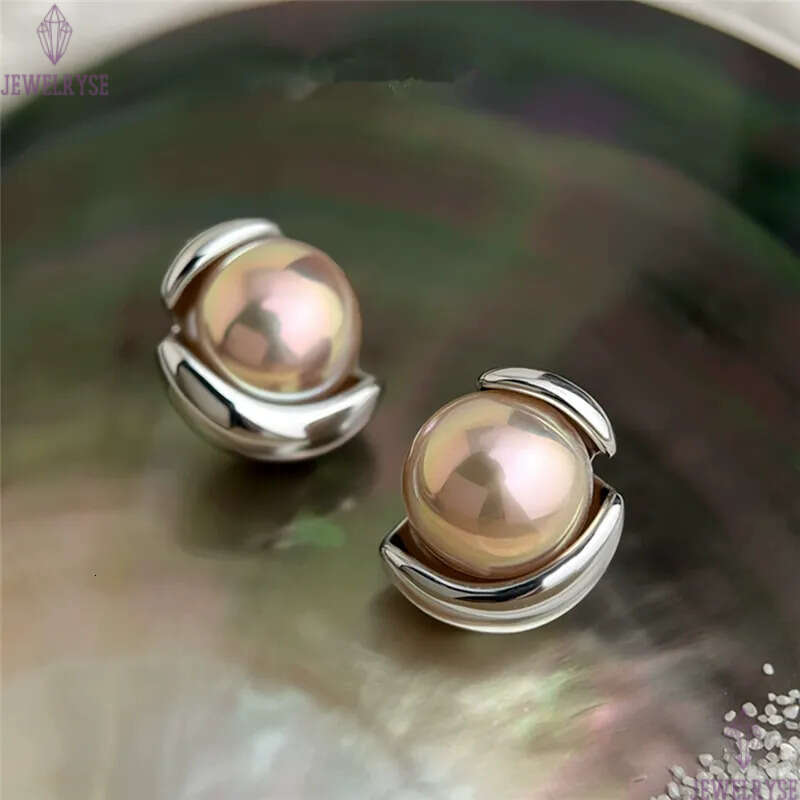 original colorful pearl stud designer earring for woman party copper plated earrings women ear clip jewelry S925 silver needle womens family gift
