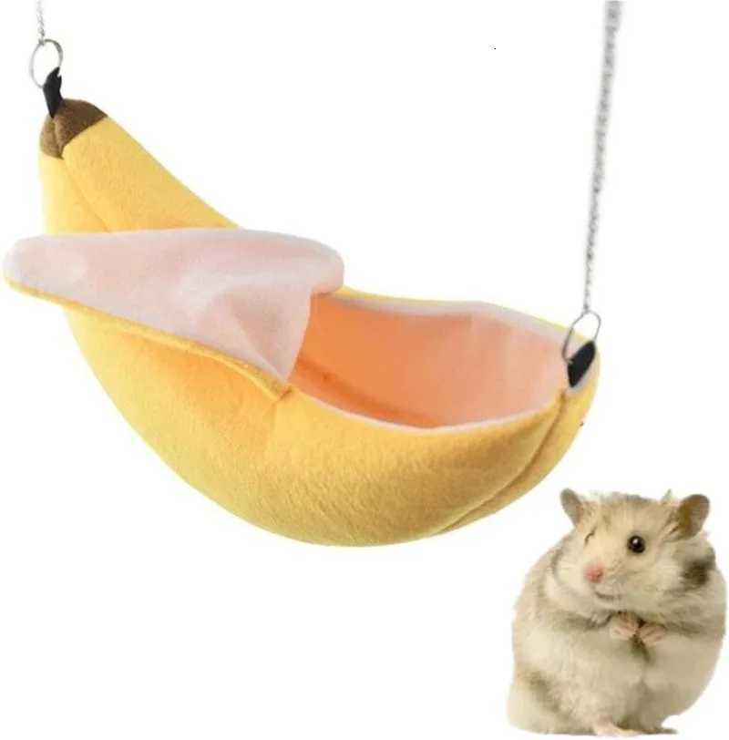Hamster Hang House Hammock Banana Design Small Animal Cotton Cage Sleeping Nest for Small Pet Bed Small Hamster Toy Cage Swing M251206