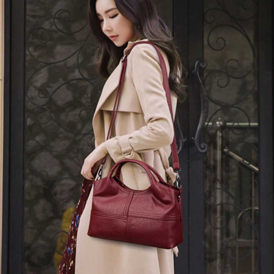 Genuine Brand Handbags Soft Leather High Quality Women Bag 2024 Small Casual Female Messenger Shoulder Bag Ladies Crossbody BagT251205