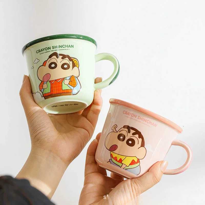 Anime Crayon Shin chan Mug Cartoon Child Breakfast Milk Cup with Scale Kawaii Student Ceramic Cup Cute Girl Coffee Cups Gift M251206 - view 3