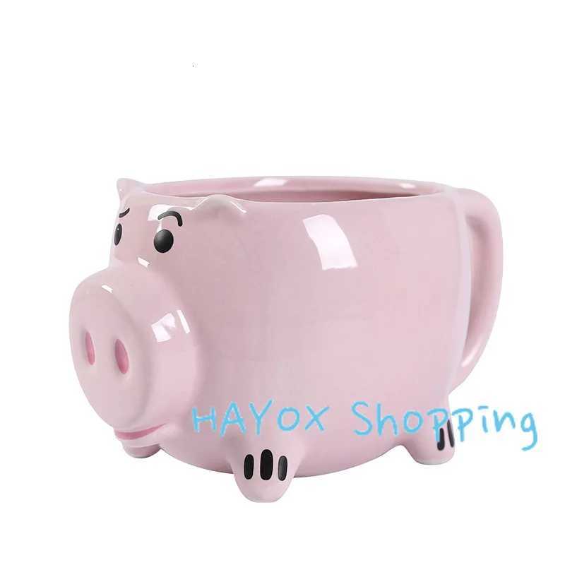 Cartoon 3D Pig Coffee MugMicrowave Heating Porcelain Creative Funny MugOffice Cups Milk Cup Water Bottle for Gift M251206 - view 5