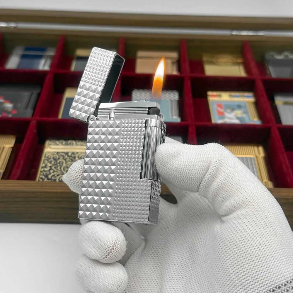 DP Brand High-end Luxury Lighter ic Sound Luxury Special Lighter Mans Gift Gas Lighter Iatable Butane Refillable H251206