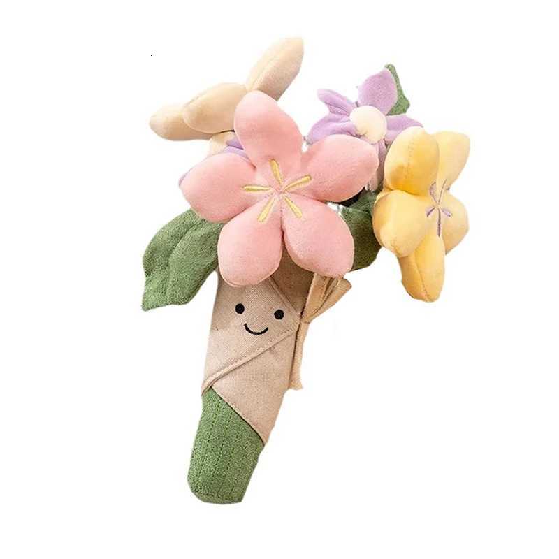 luxury Cartoon Fun Hand-held Tulip Plush Toy Doll Bouquet Girls Graduation Day Gift Doll K251206