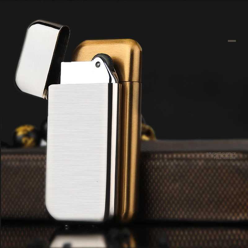 Hot Ss Super Discount tra-thin Pearl Grinding Wheel Iatable Butane Portable Metal Light Luxury Lighter Wholes Pr H251206