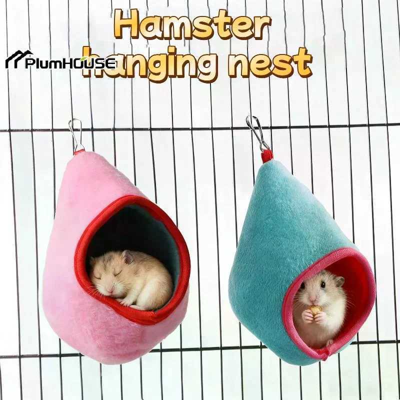 Hamster Bird Hanging Nest Plush Hammock Cage Nest Soft Warm Sleeping Bed Bag Pets Rest Nest Supplies M251206
