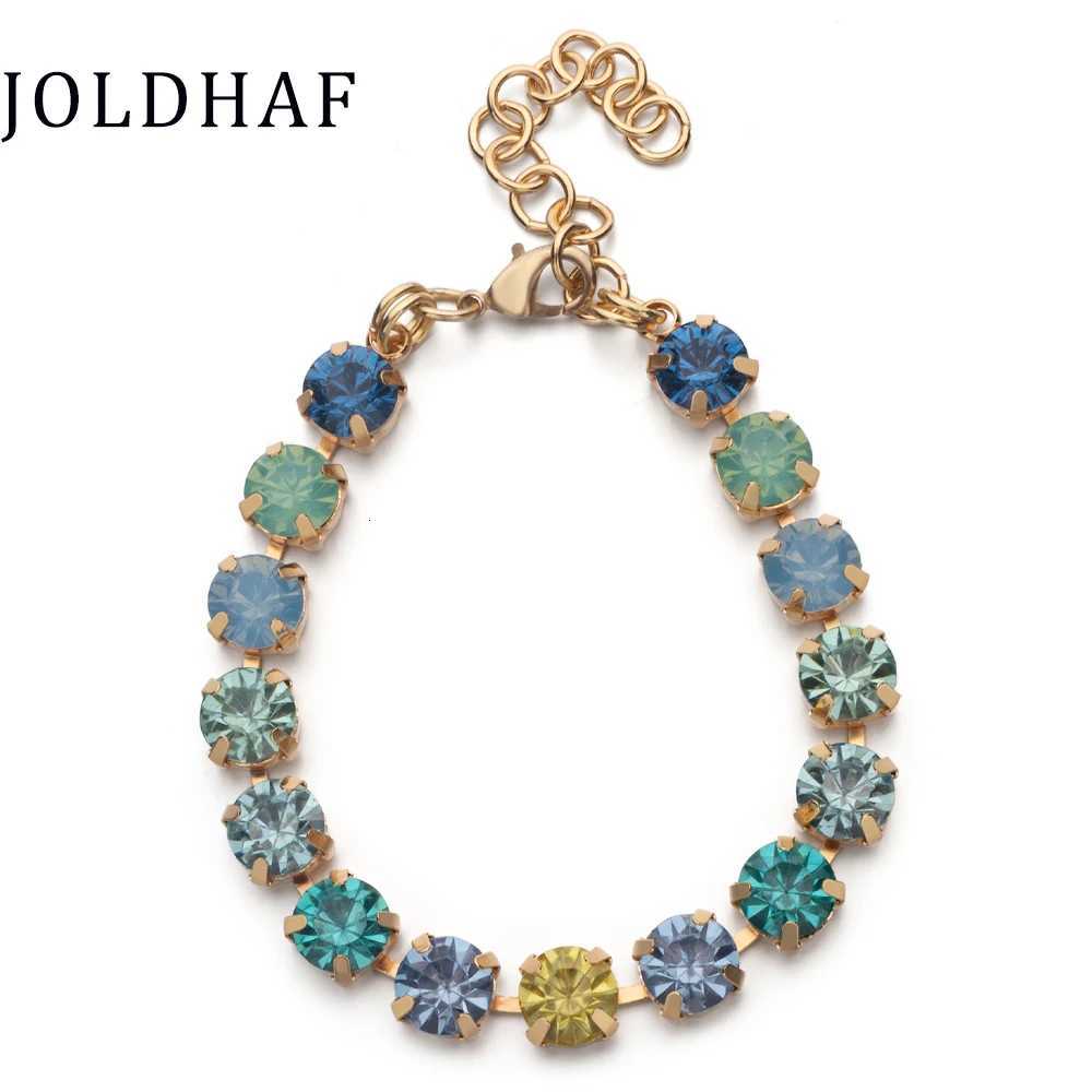 New Design Hot Deal Crystal Charms Bracelets For Women Claw Drill Set Colorful Crystal Bracelets Lobster Clasp Link Chain W251206