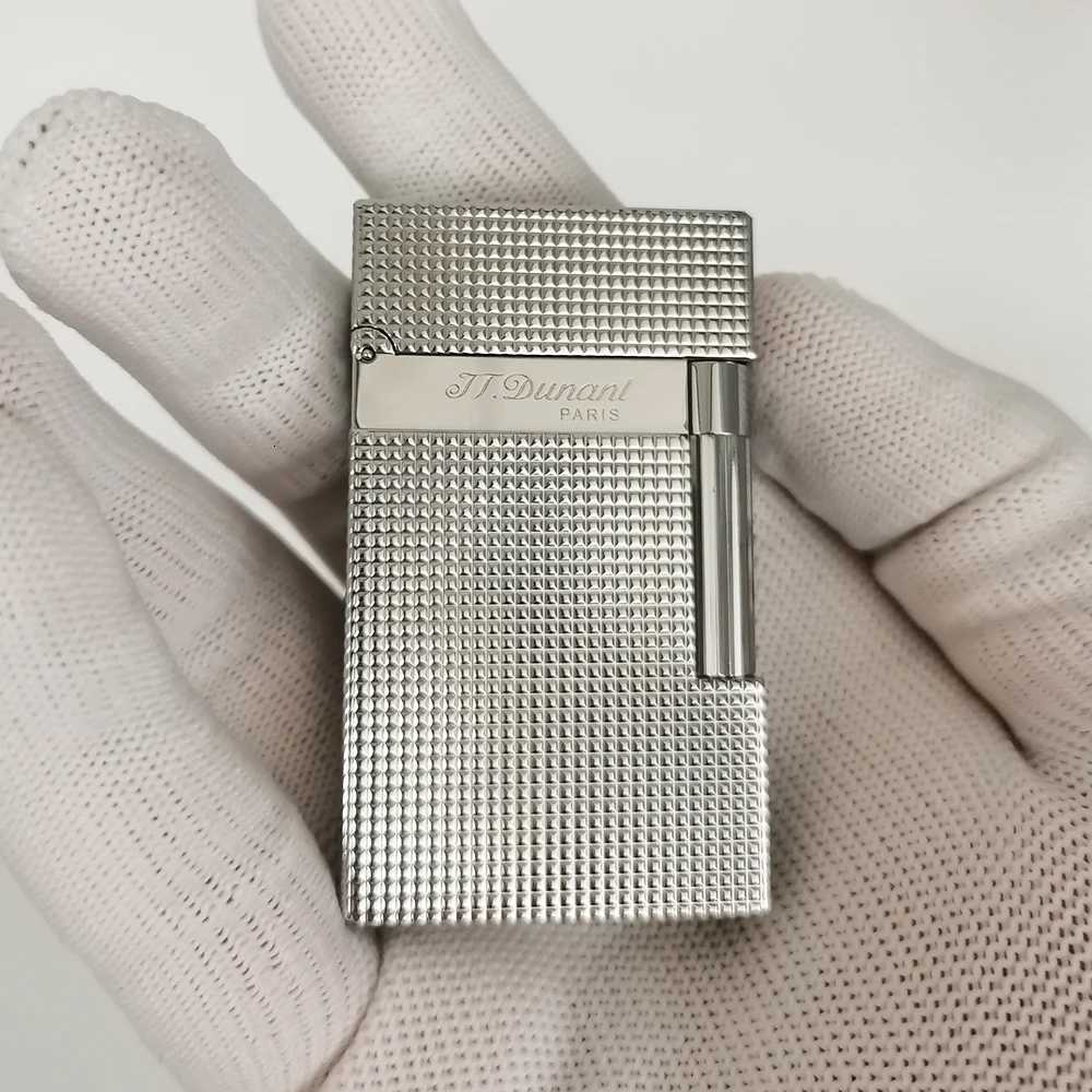 2025 ic Luxury Ligne 2 Brasss Cigarette Gas Lighter Bright Sound Paris Nail Metal Iatable Butane Flame Best Smoking Gift H251206