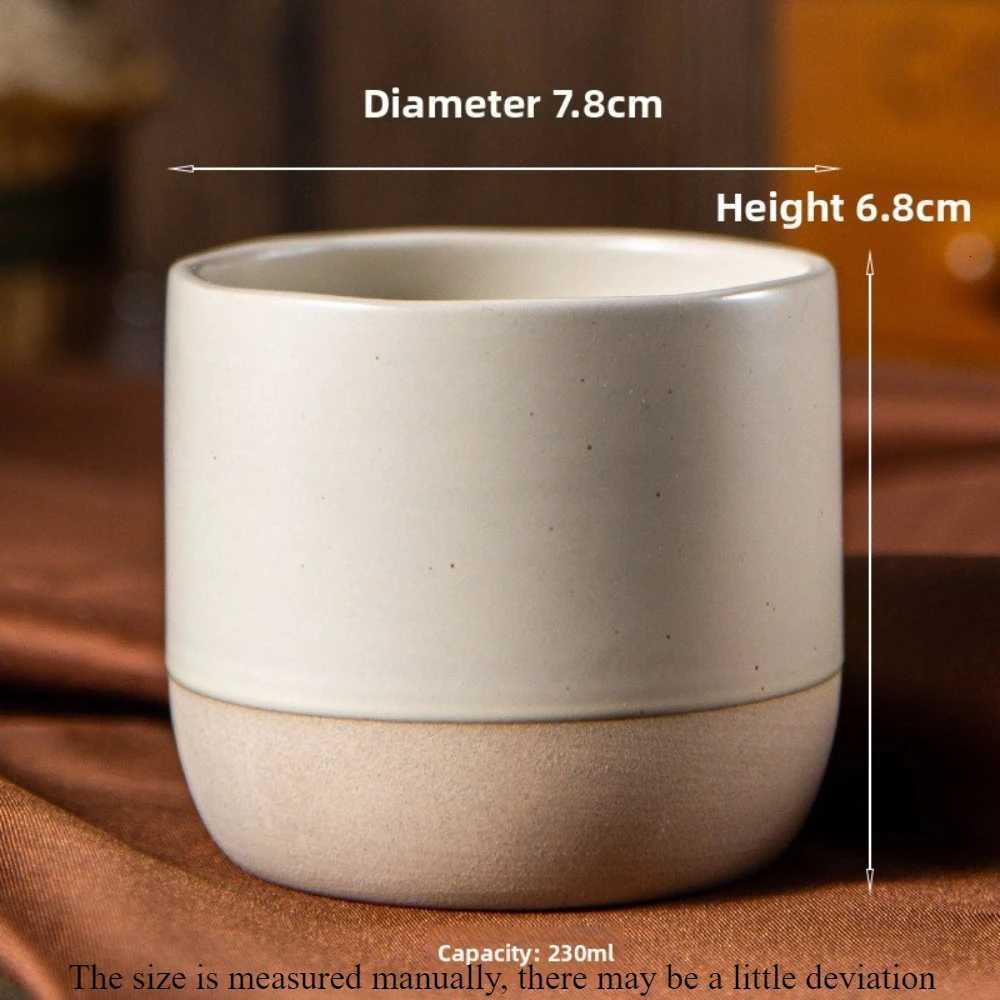 100/180/230ml Ceramic Coffee Cup Handmade Ceramic Round Japanese Tea Cup Easy To Clean BPA Free Suitable for Coffee Latte Tea M251206 - view 6
