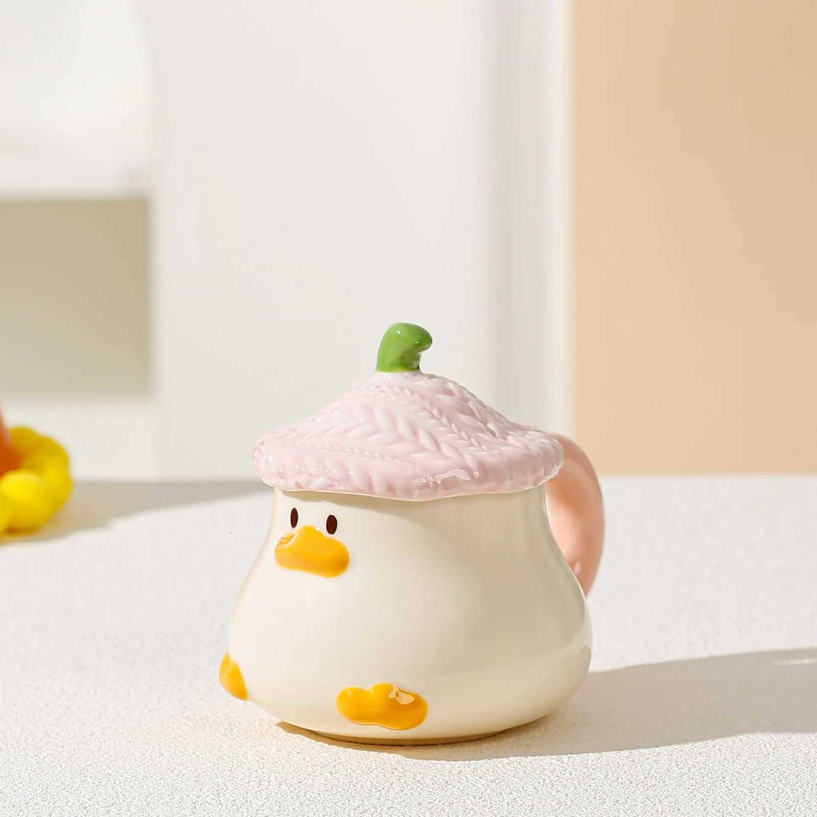 Cartoon Duck Mug Underglaze Color Mug Original Coffee Cups Ceramic Cup Drinkware Cute Mugs Cup for Tea Personalized Gift Funny M251206 - view 6