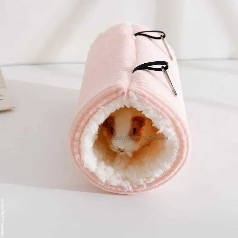 Hamster Tunnel Hammock for Small Animals Cute Cartoon Printing Hanging Cage Swing Sleeping Bed Nest House Squirrel Rat Toy M251206