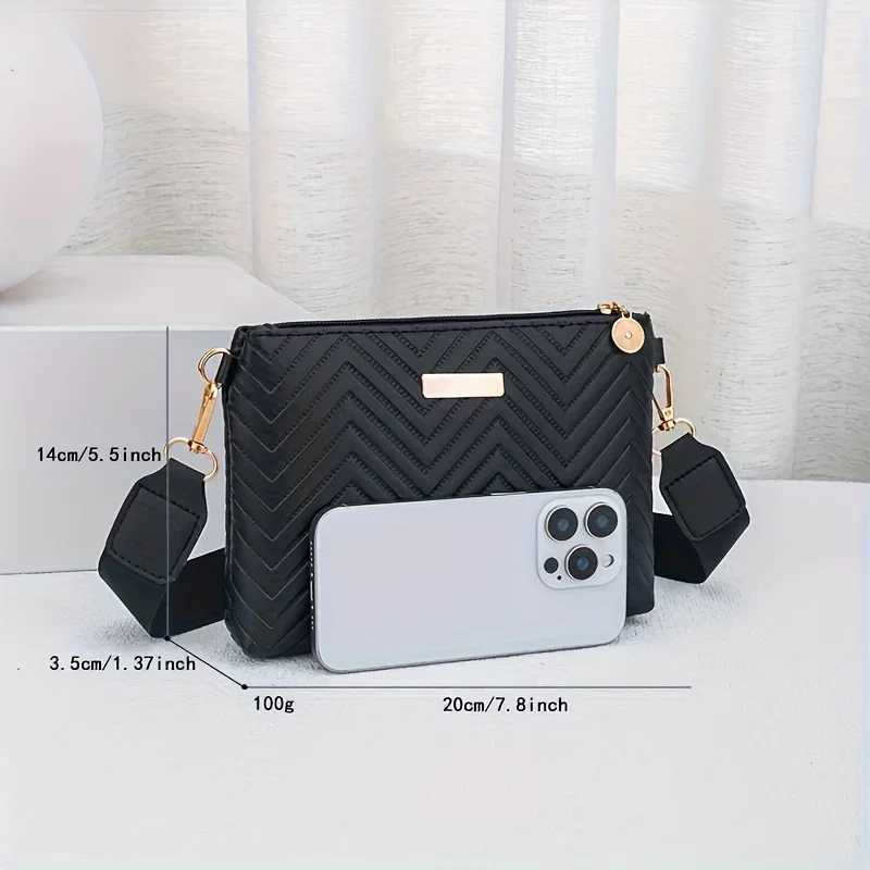 Minimalist Mini Fashionable Quilted Crossbody Bag Wallet Trendy PU Shoulder Bag WOMENS Casual Handbag and Mobile Phone WalletT251206