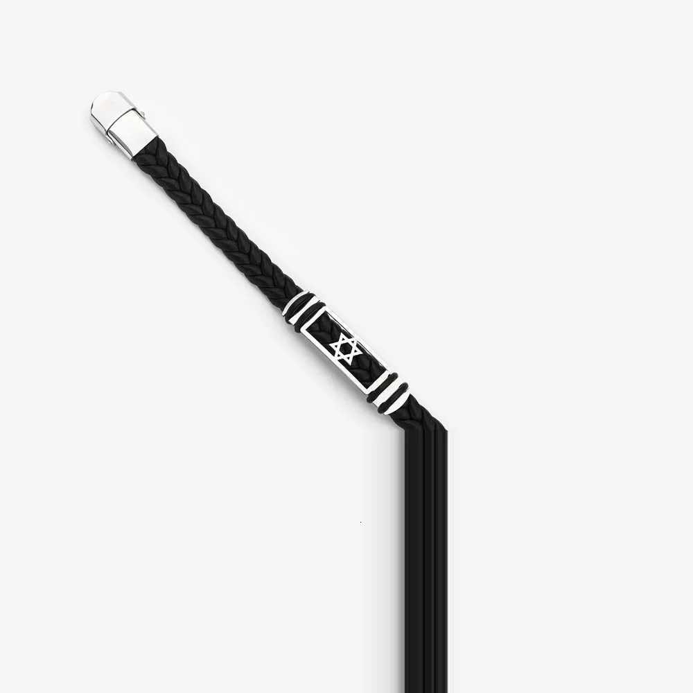 Simple High Quality Handwoven Leather Rope Mens Bracelet Six Stars Mens Fashion Leather Bracelet Holiday Gift Wholesale W251206