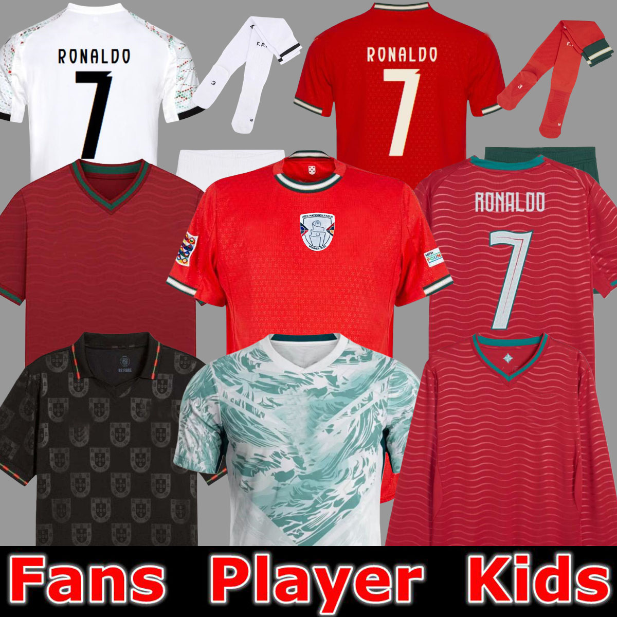 2025 Ronaldo DIOGO J. Portugal soccer jerseys 2025 RUBEN NEVES Portuguese football shirt BERNARDO BRUNO FERNANDES camisa de futebol men women kits kids equipment