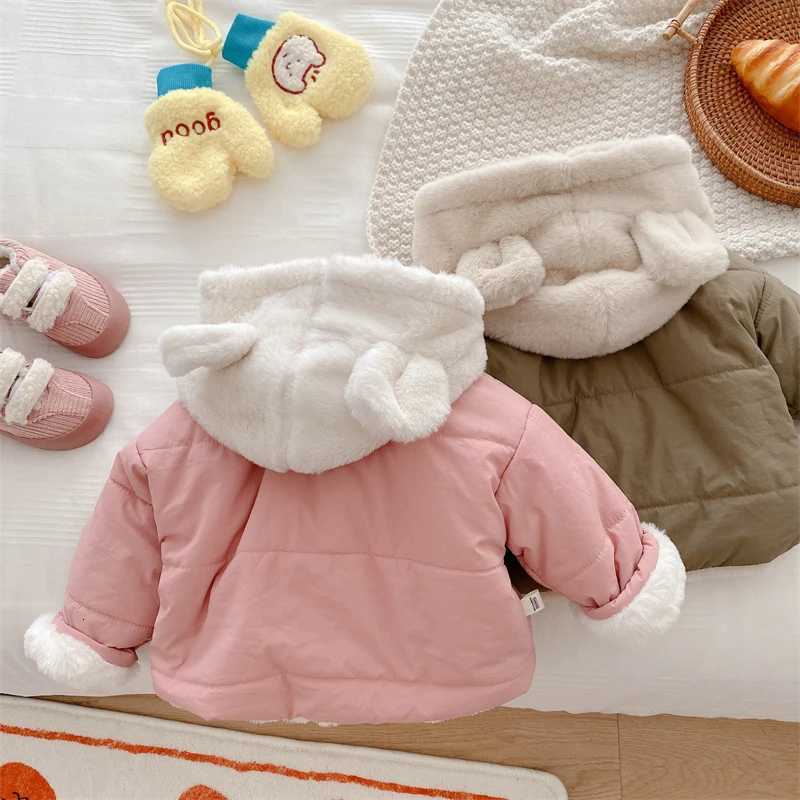0-5 Years Kids Clothing Toddler Autumn Winter Hooded Coat Baby Girls Warm Jacket Children Neutral Parka Outerwear Boy Warm CoatW251206