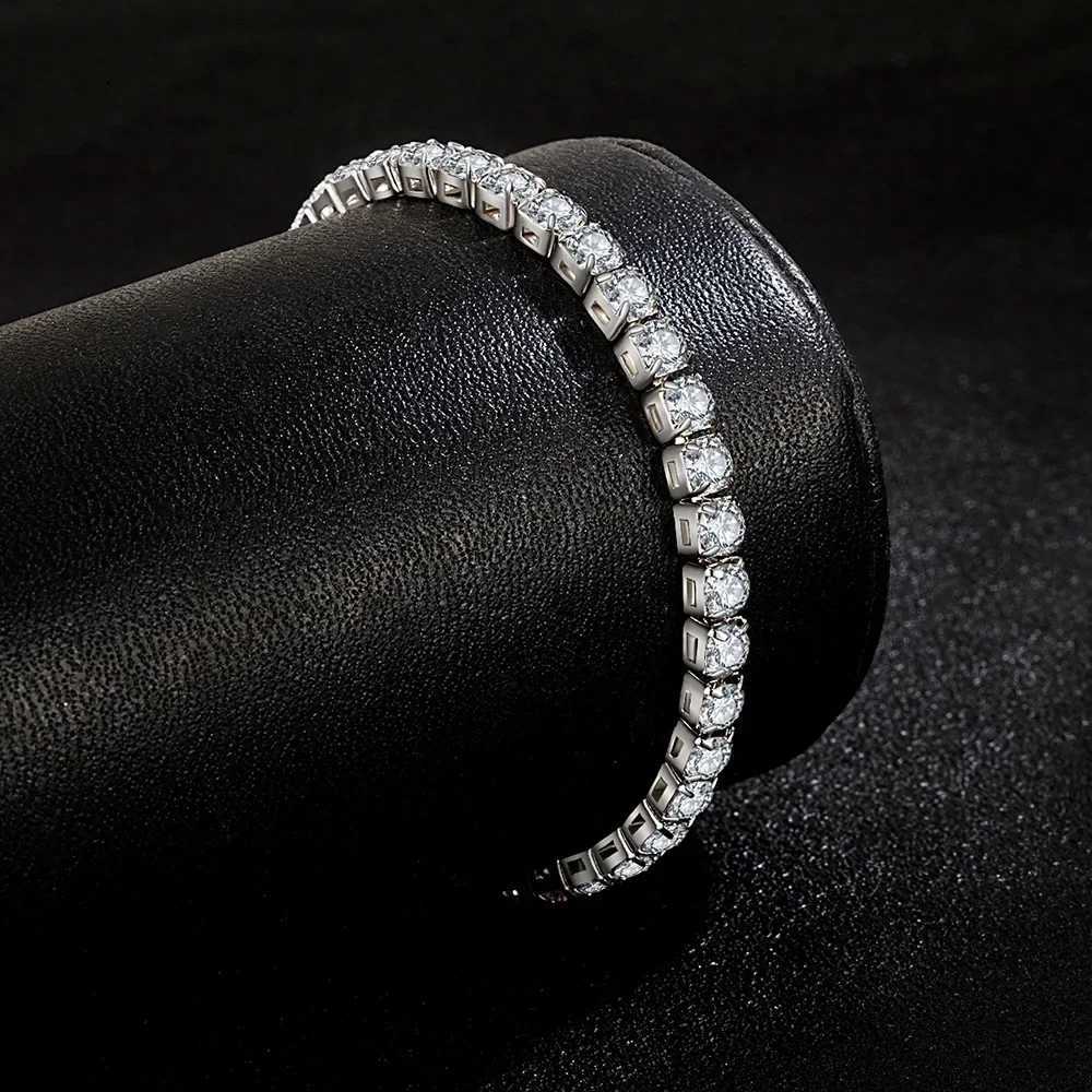 S925 Sterling Silver Bracelet Zirconia Tennis Ball Women Fashion Simple Engagement Wedding Charm Jewelry 4mm 16-20cm W251206