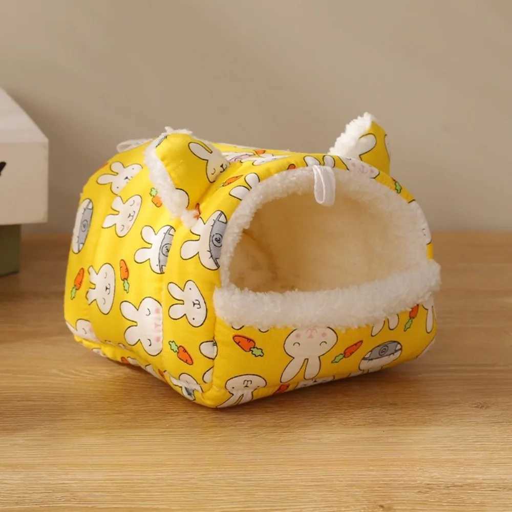 Cute Cartoon Hamster House Mini Cage Guinea Pig Nest Small Animal Mice Rat Pet Bed Bird Winter Warm Soft Mat Hamster Accessories M251206