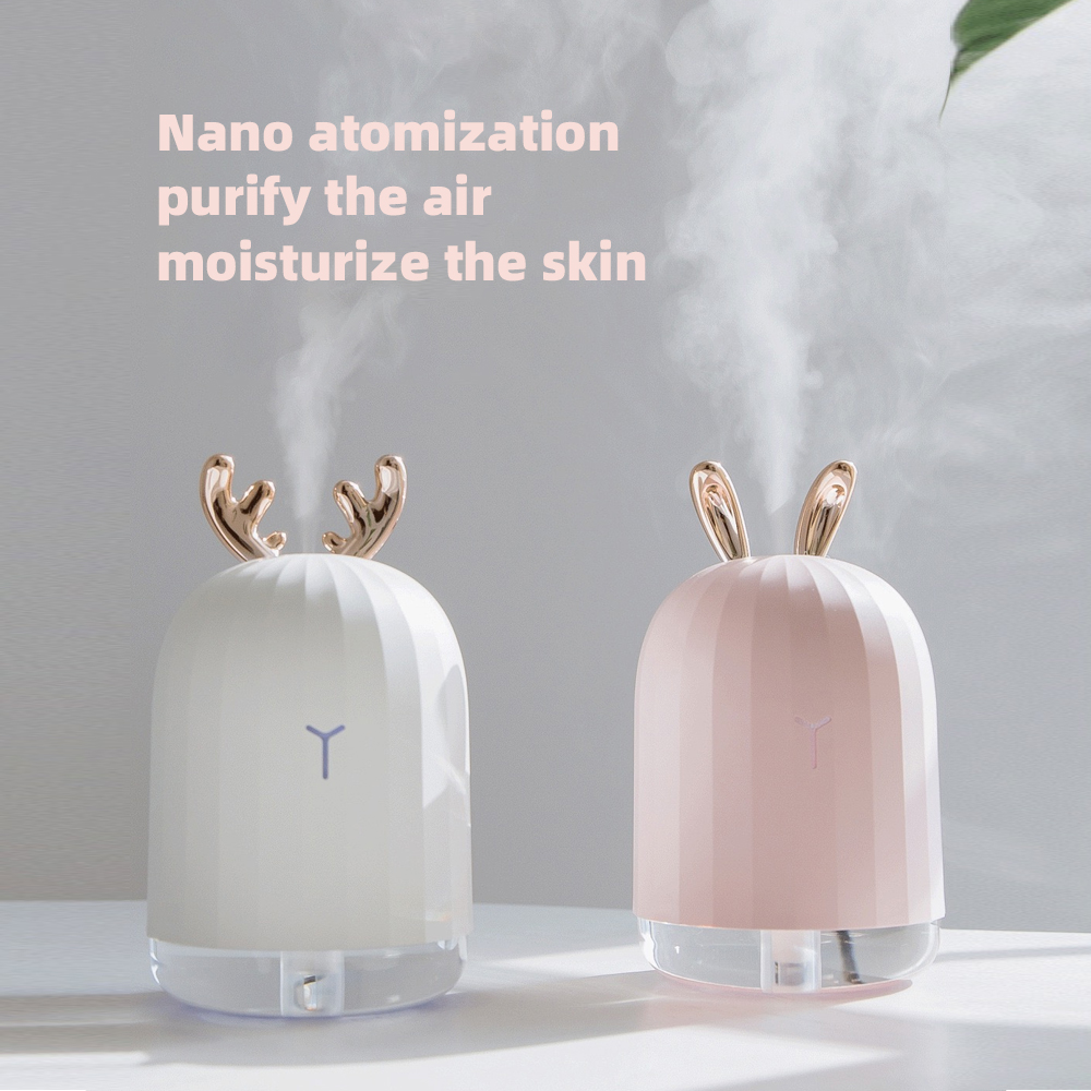 Cute Deer-Shaped Portable Humidifier Color Lights, Ultra Quiet, Auto Shutdown Perfect for Sleep Relaxation Moments