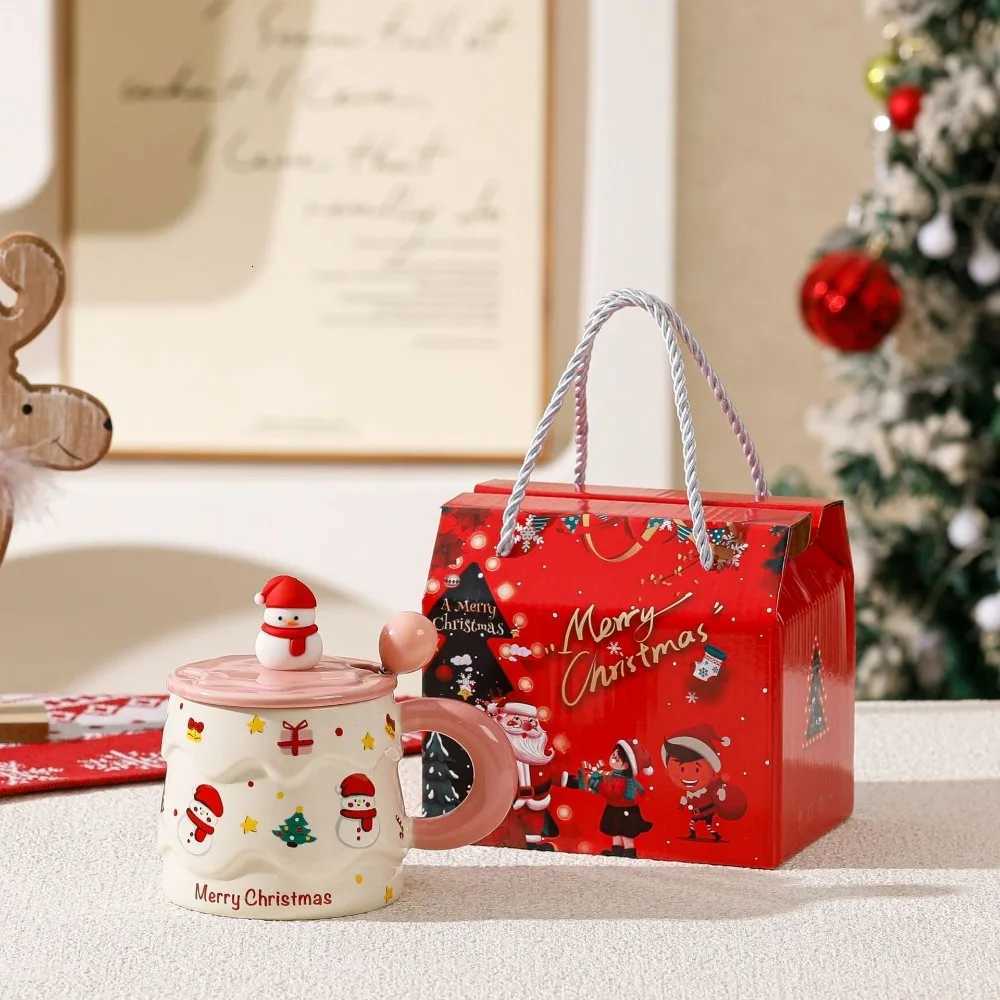 New Christmas high appearance level Mark ceramic water cup lid spoon cute gift box Birthday creative gift for boys and girls M251206 - view 7